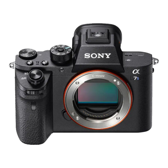 Sony a7S II Manuals