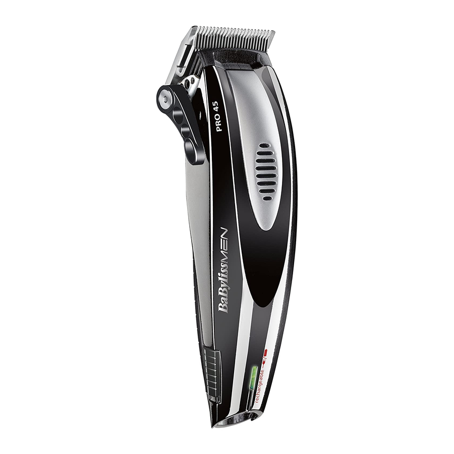 BaByliss PRO 45 E956E - Professional Hair Trimmer Manual | ManualsLib