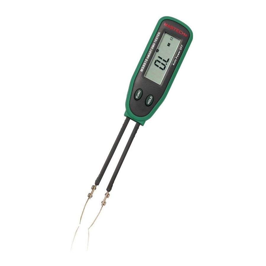 Mastech MS8910 - Smart SMD Tester Manual | ManualsLib
