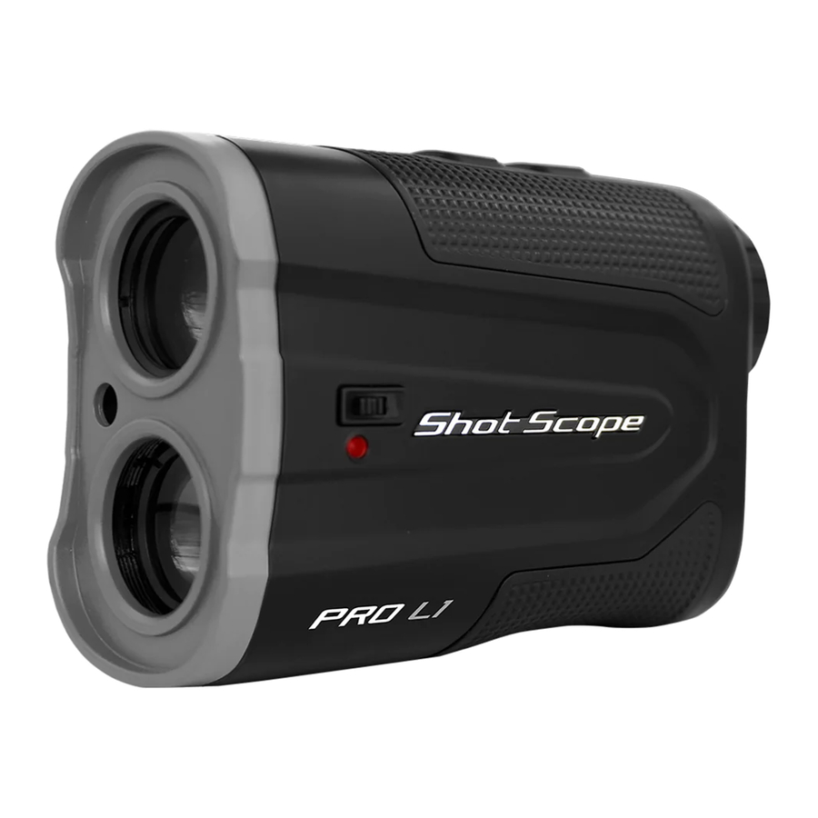 Shot Scope PRO L1 Laser Rangefinder Manual ManualsLib