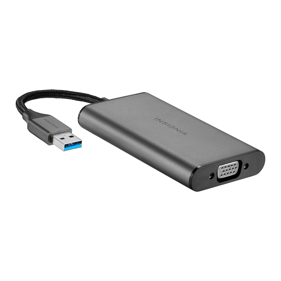 Insignia NSPA3UVG, NSPA3UVGC Usb To Vga Adapter Manual ManualsLib