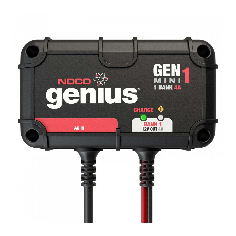 NOCO GEN Mini 1, GEN Mini 2, GEN Mini 3 GEN Mini Series OnBoard Battery Chargers Manual