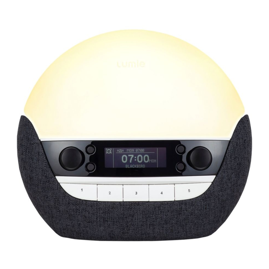 Lumie Bodyclock Luxe 750DAB Wakeup Light Alarm Clock Manual ManualsLib