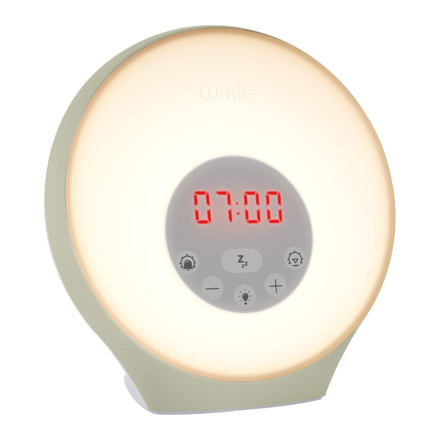 Lumie Sunrise Alarm Wakeup Alarm Clock Manual ManualsLib