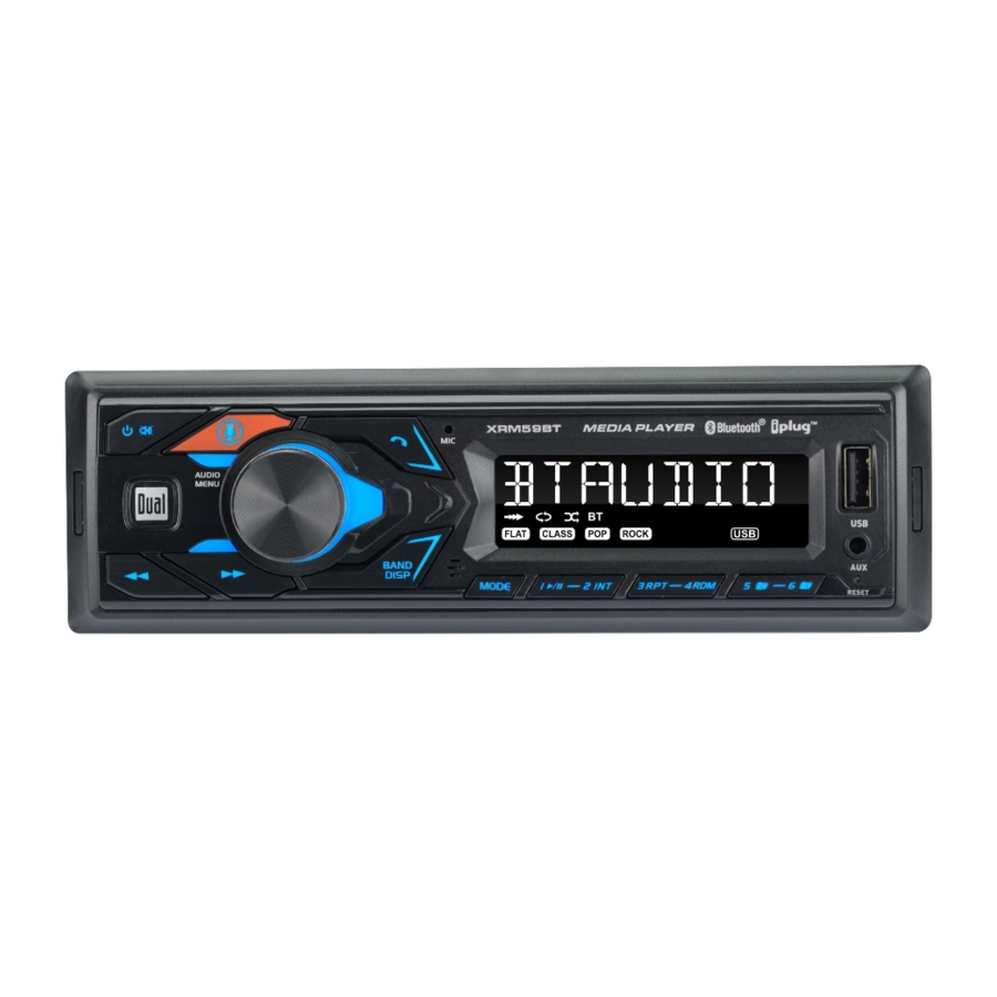 Dual XDM280BT AM/FM Receiver with Bluetooth and Fixed Face Manual
