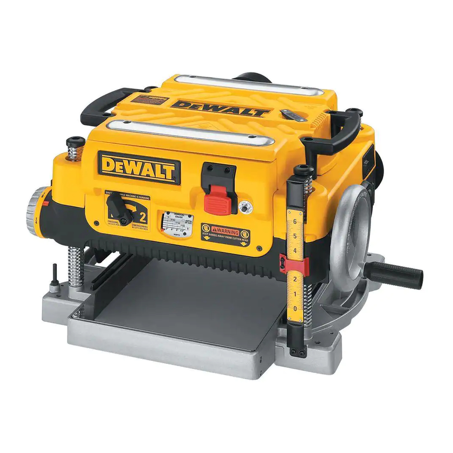 DEWALT DW735 Planer Manual ManualsLib