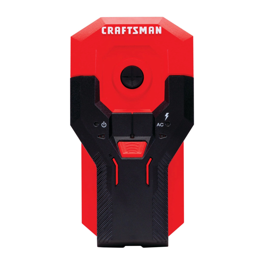 CRAFTSMAN CMHT77621, CMHT77620 Stud Finder With AC Detection Manual