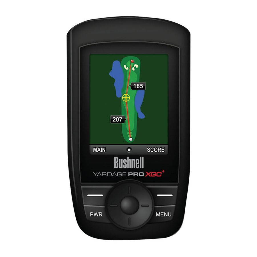 Bushnell Yardage Pro XGC+ Golf GPS Device Manual ManualsLib