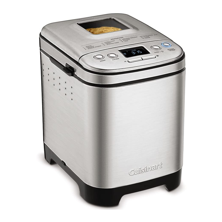 Cuisinart CBK110C Compact Automatic Bread Maker Manual & Recipes