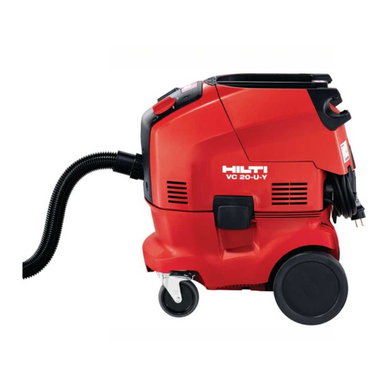 Hilti VC 20-U-Y Operating Instructions Manual