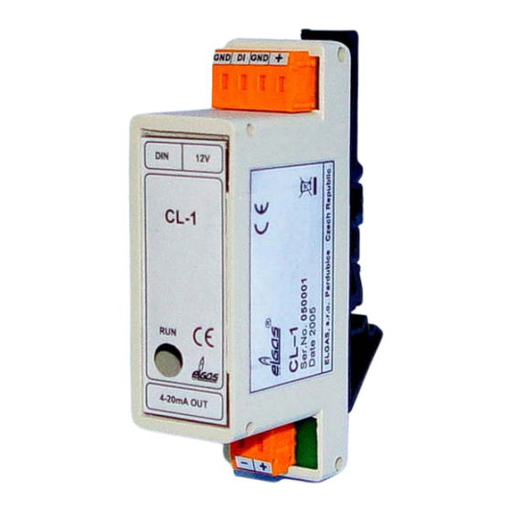 Elgas CL-1 Manual