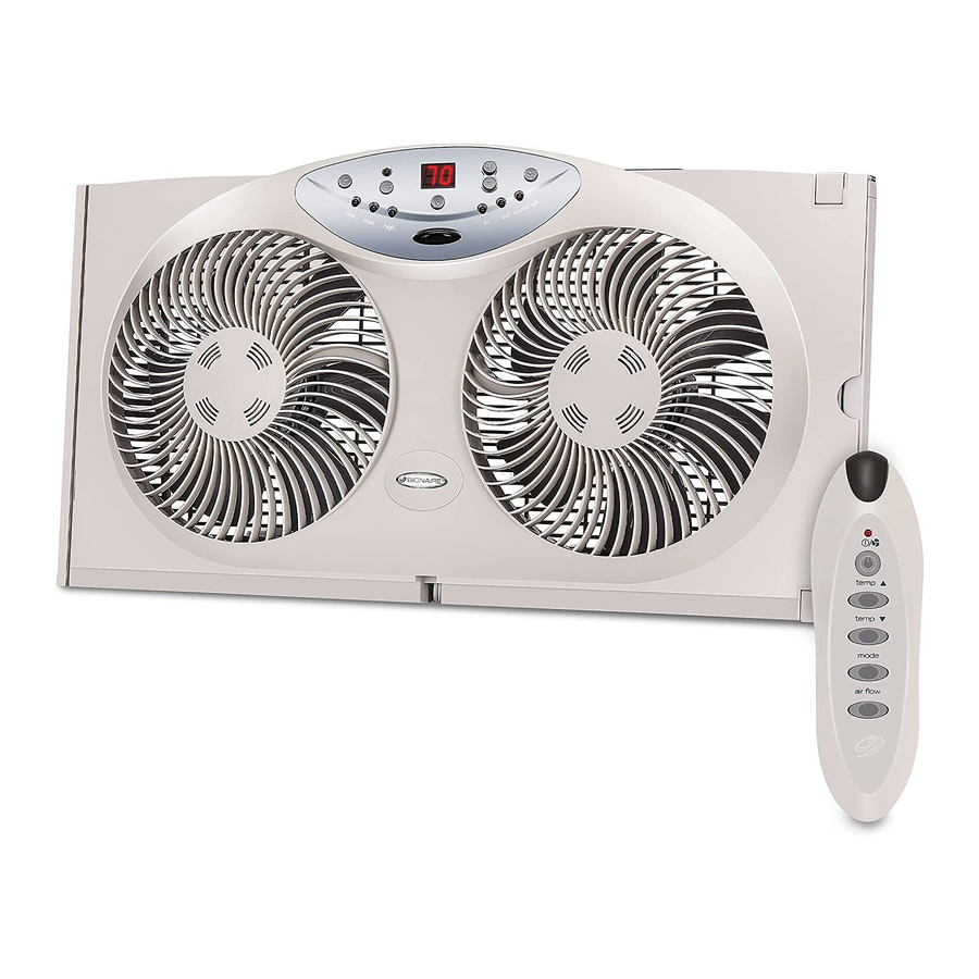 Bionaire BW2300 Twin Window Fan Manual ManualsLib