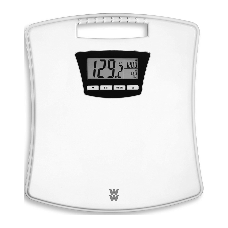 Conair Weight Watchers WW45 Scales Manual ManualsLib