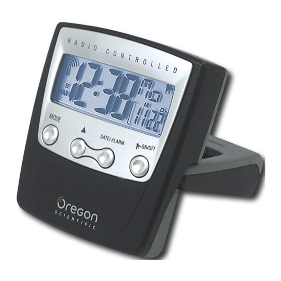 Oregon Scientific RM832A Travel Alarm Clock Manual ManualsLib