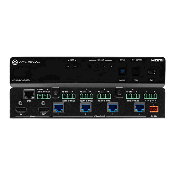 Panduit ATLONA AT-HDR-CAT-4ED Installation Manual