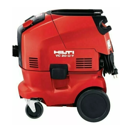 Hilti VC 20-U-Y Operating Instructions Manual