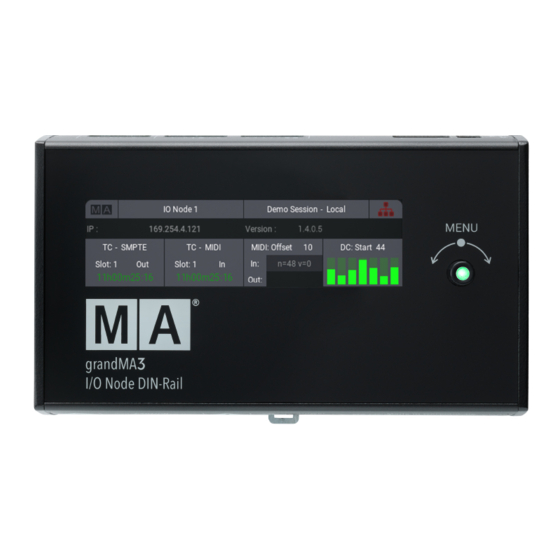 MA grandMA3 I/O Node Quick Manual
