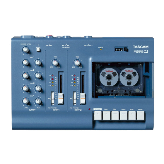 Teac Tascam Porta-02MKII Ministudio Owner's Manual