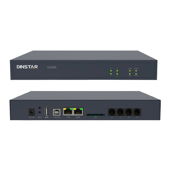 Dinstar UC200-2S2O Quick Installation Manual