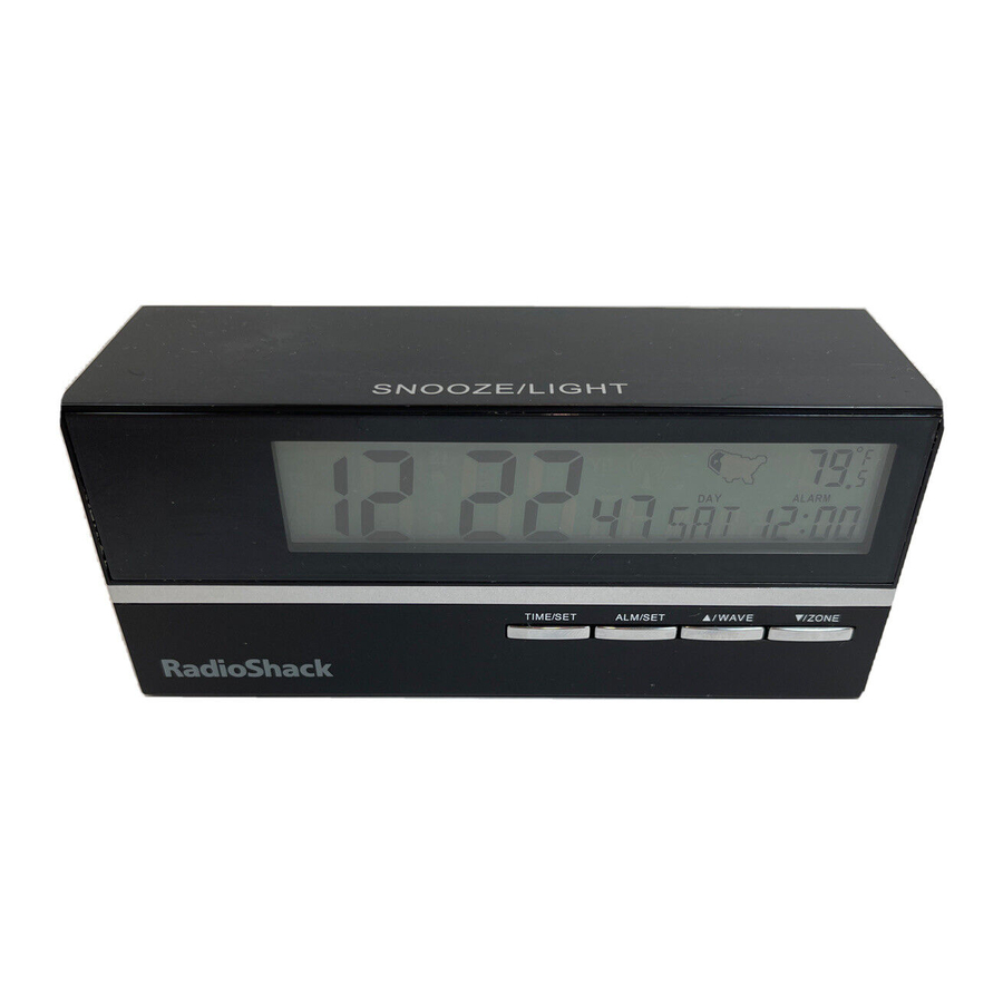 Radio Shack 63246 Atomic Alarm Clock Manual ManualsLib