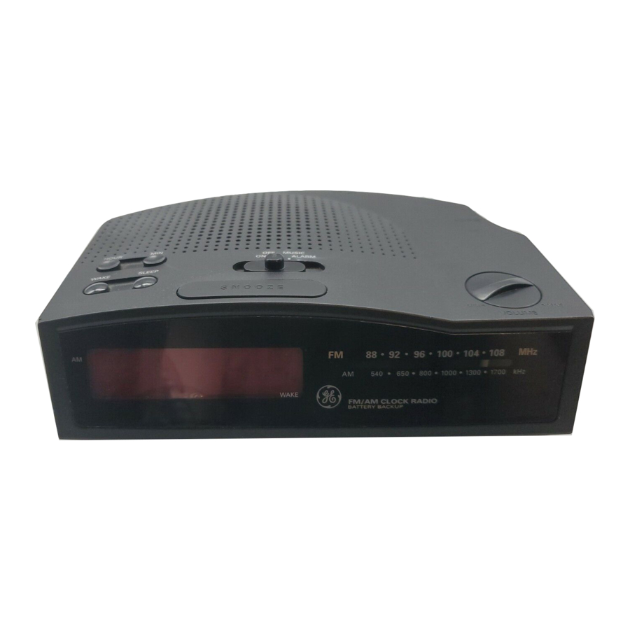 GE 74812, 74813 Spacesaver Digital Clock Radio Manual ManualsLib