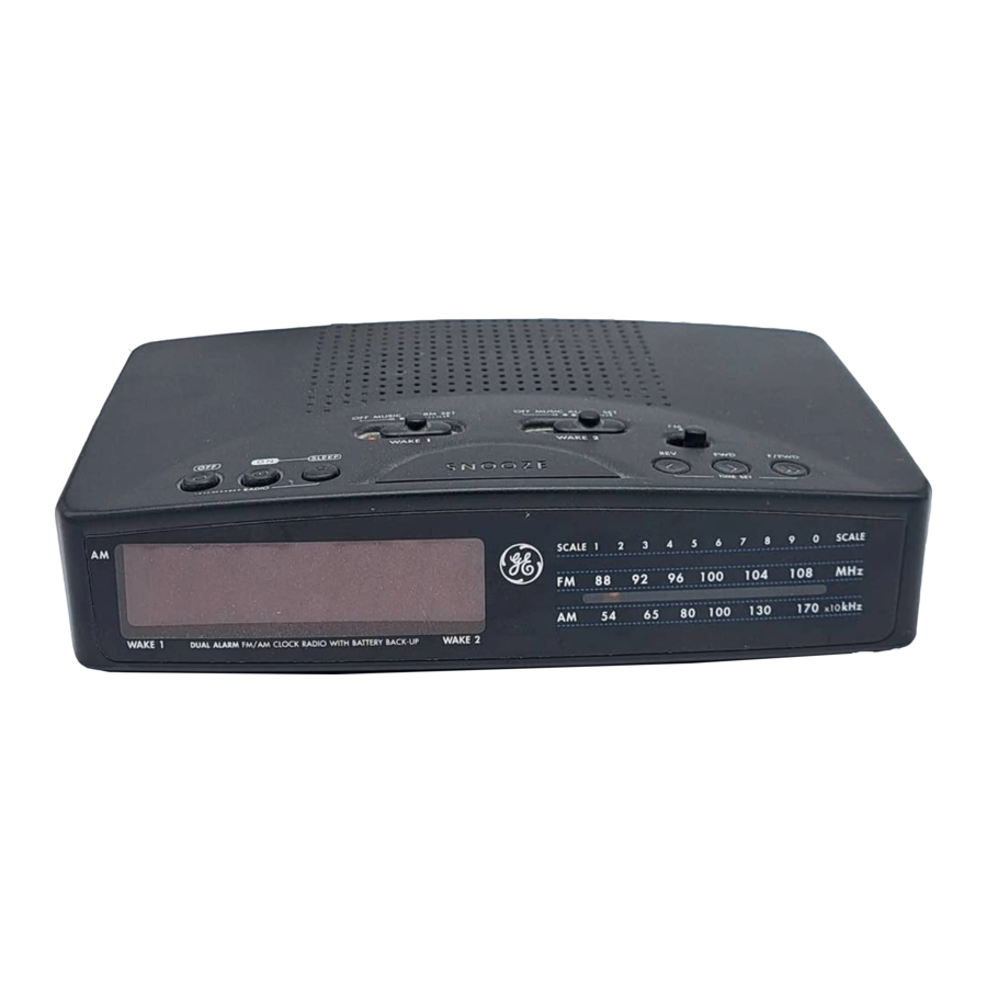 GE 74825 Dual Wake Clock Radio Manual ManualsLib