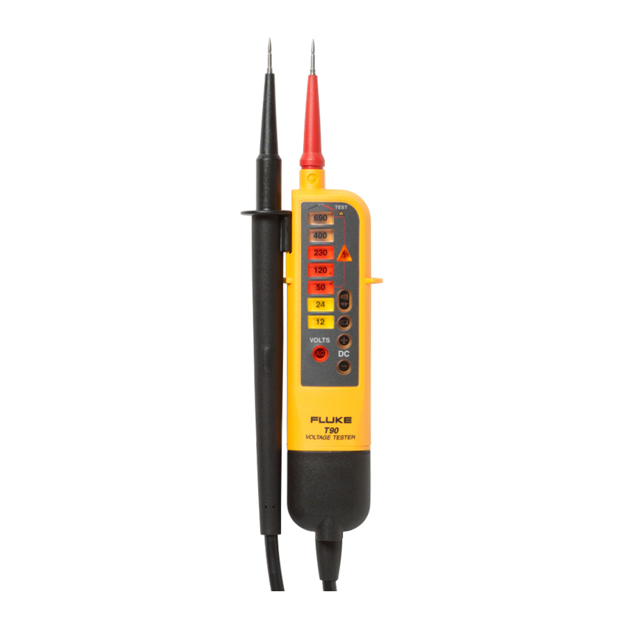 Fluke T90/T110/T130/T150 Voltage/Continuity Tester Manual ManualsLib