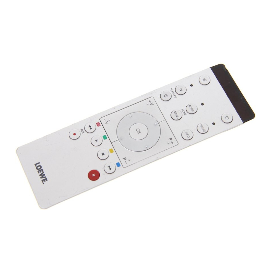 Loewe Assist Easy Remote Control Manual ManualsLib