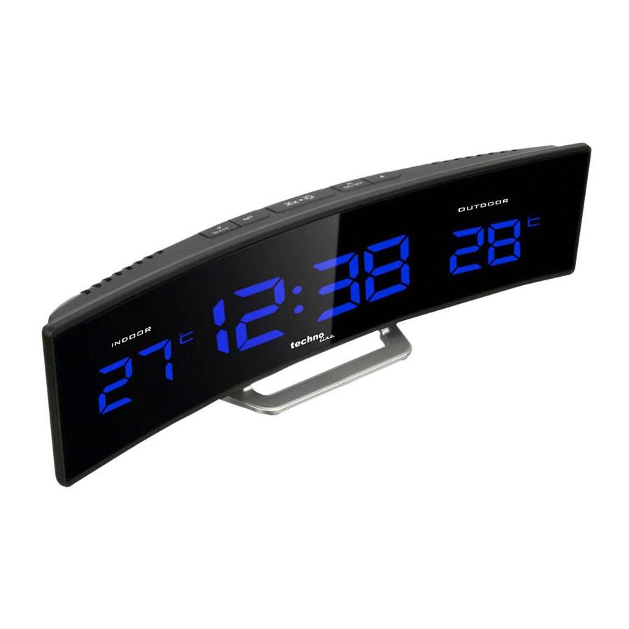 Techno Line WS 9480 Stazione Meteo - Bianco - Orologio Radio-controllato Con Temperatura E Umidità Interna/Esterna