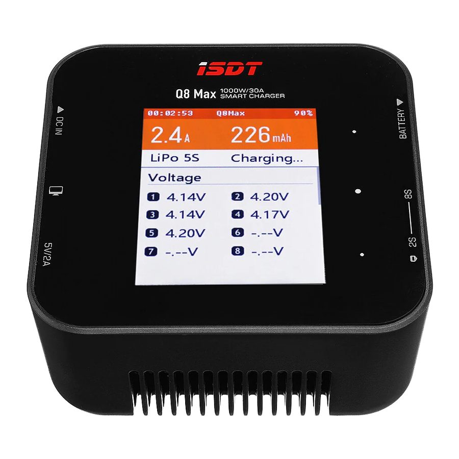 ISDT Q8 MAX SMART Ladegerät 1000W 30A - Für LiPo LiFe LiHV Akkus 1-8S