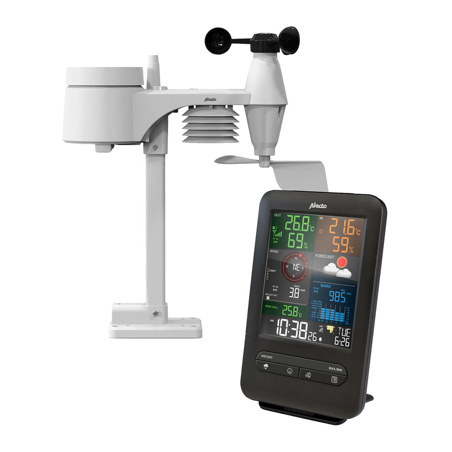 Alecto WS-4900 - Weather Station with Wireless Outdoor Sensor Manual ...