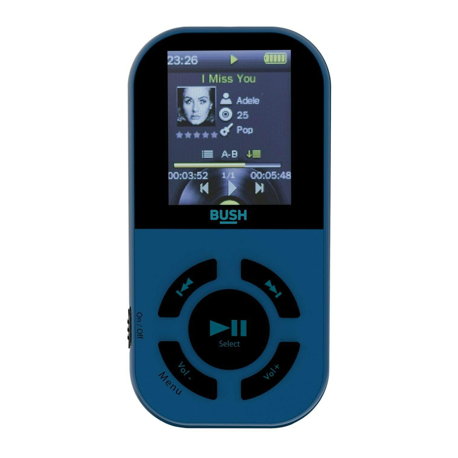 Bush MP30 MP3 Player Manual ManualsLib