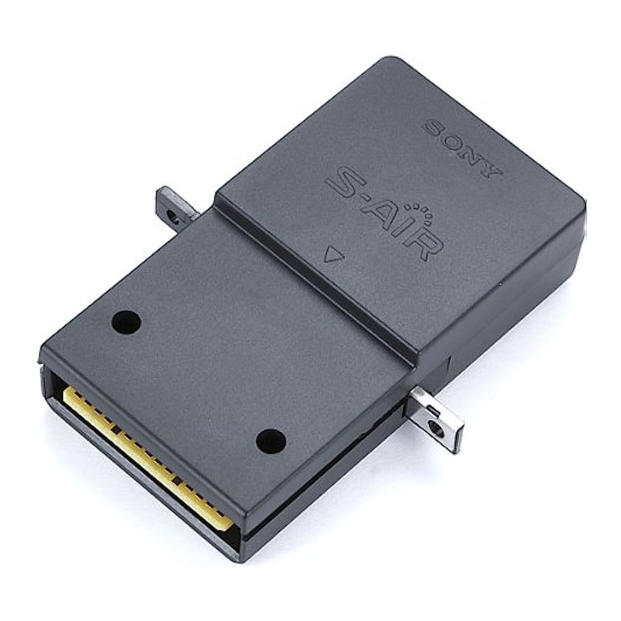 Sony EZWT100 SAIR Adapter Manual ManualsLib