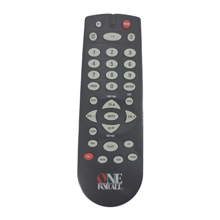 One for All URC3605 ACCESS 3 Universal Remote Control Manual ManualsLib