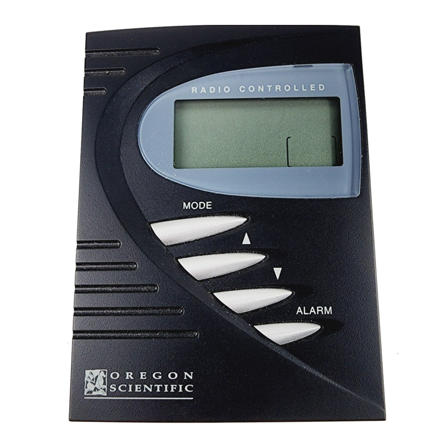 Oregon Scientific RM106A Atomic Alarm Clock Manual ManualsLib