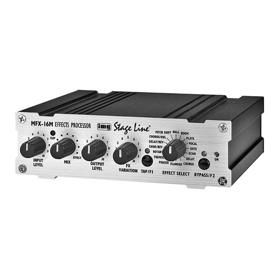 IMG STAGE LINE MFX-16M Instruction Manual
