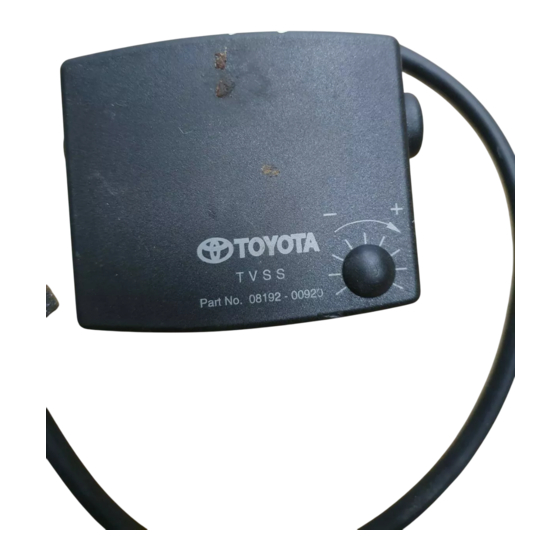 Toyota TVSS V Installation Instructions Manual