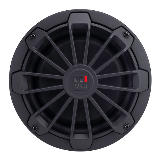 MB QUART NAUTIC NPW-254 Quick Start Installation Manual