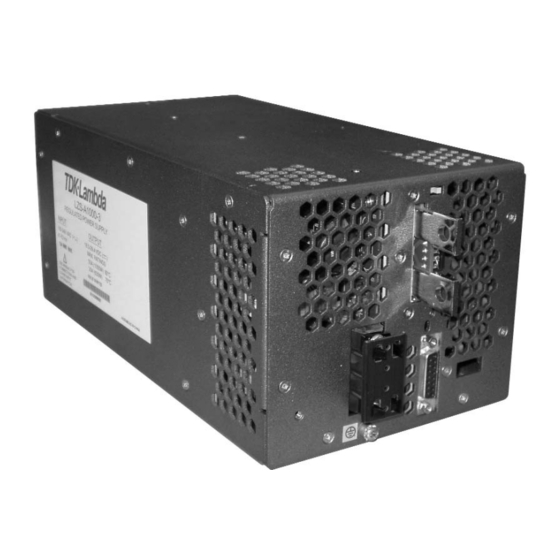 TDK-Lambda LZS-A1500-4 Installation, Operation And Maintenance Manual