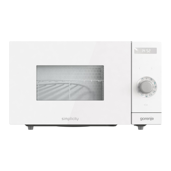 GORENJE SIMPLICITY MO235SYW MANUAL Pdf Download ManualsLib