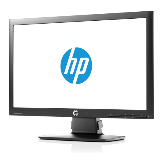 HP ProDisplay P201 Product End-Of-Life Disassembly Instructions