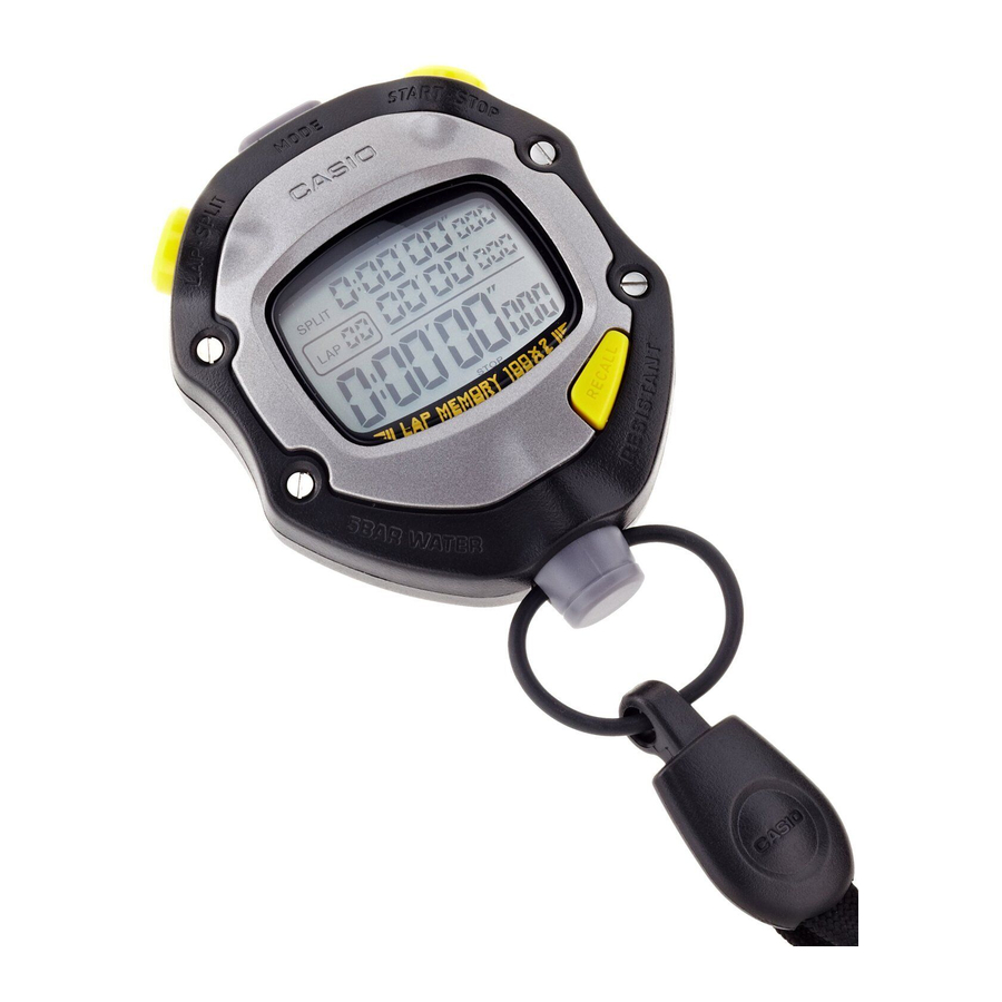 Casio HS70W MultiFunction StopWatch Manual ManualsLib