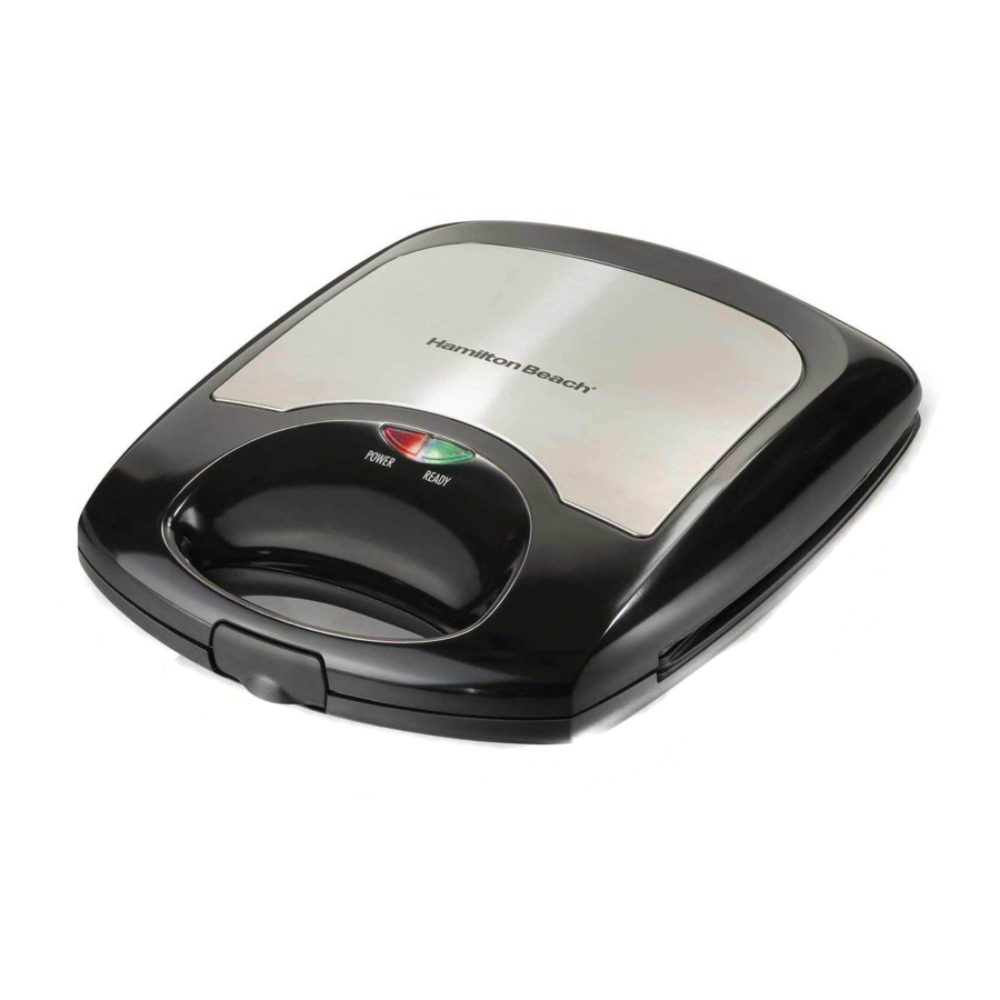 Hamilton Beach 26020 Waffle Baker Manual ManualsLib