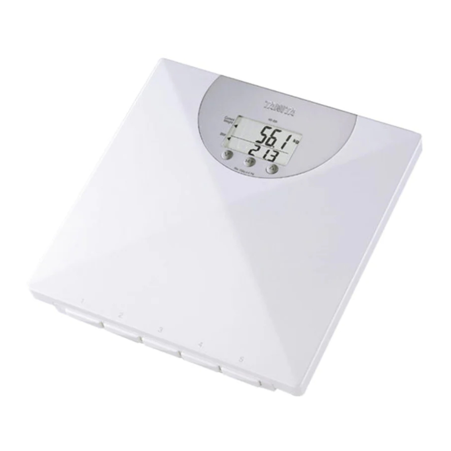 Tanita HD325 Digital Bathroom Scale Manual ManualsLib