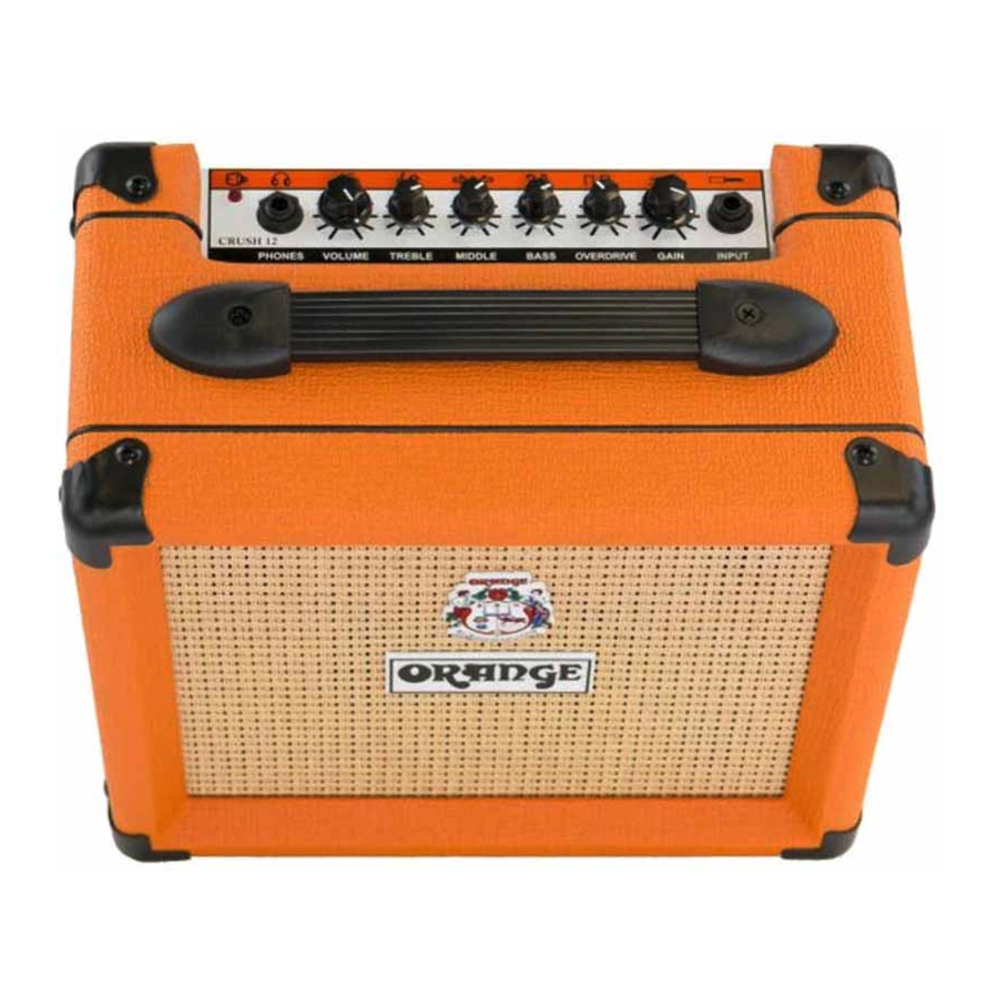 Orange CRUSH 12 Amplifier Manual ManualsLib