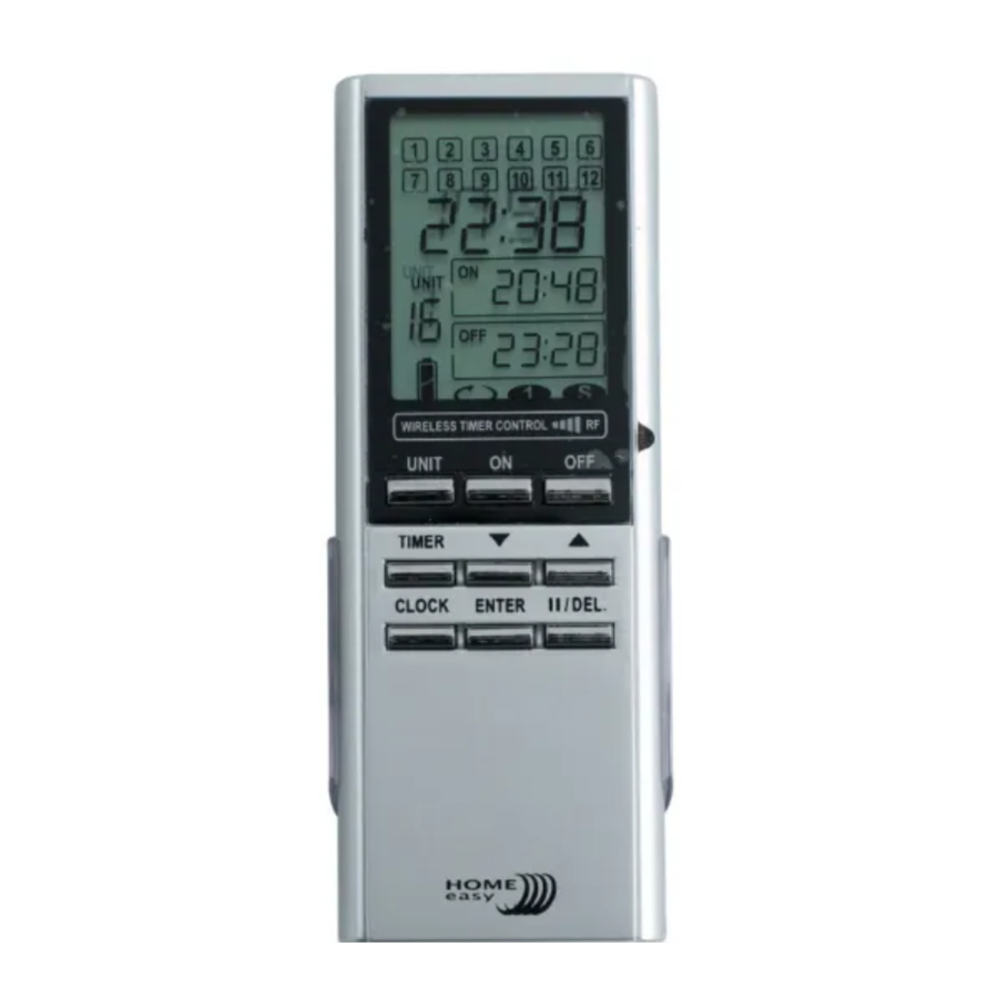 Byron Home Easy HE200, HE210, HE220 Remote Control Timer Manual