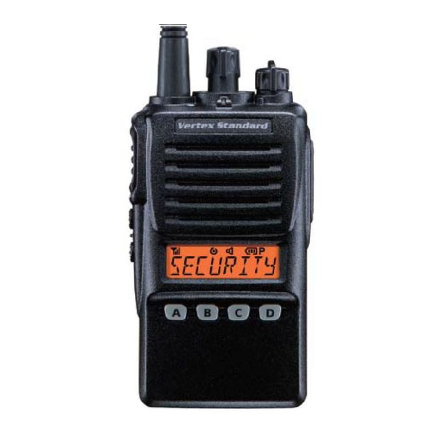 Vertex Standard VX-350 Series - Portable Radio Manual | ManualsLib