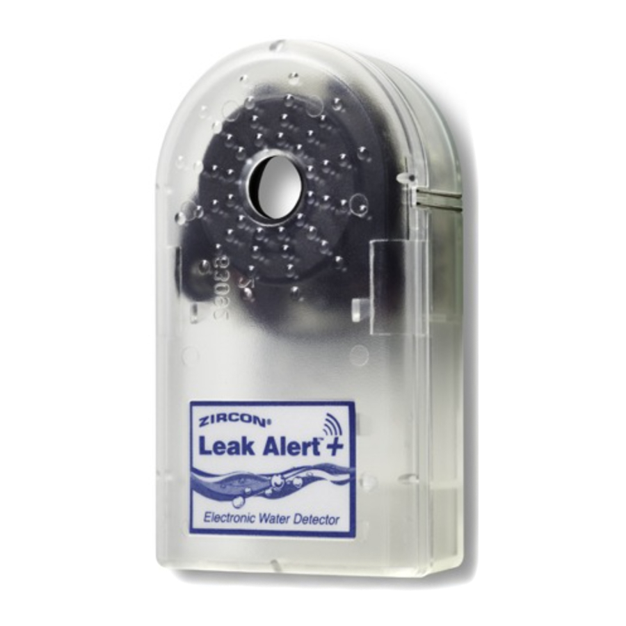 Zircon Leak Alert + Electronic Water Detector Manual ManualsLib