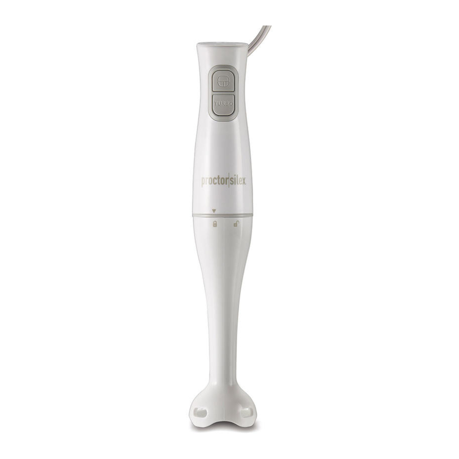 Proctor Silex 59739 Hand Blender Manual ManualsLib