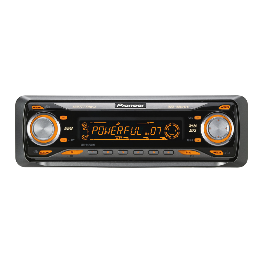 Pioneer DEH-P6700MP Installation Manual